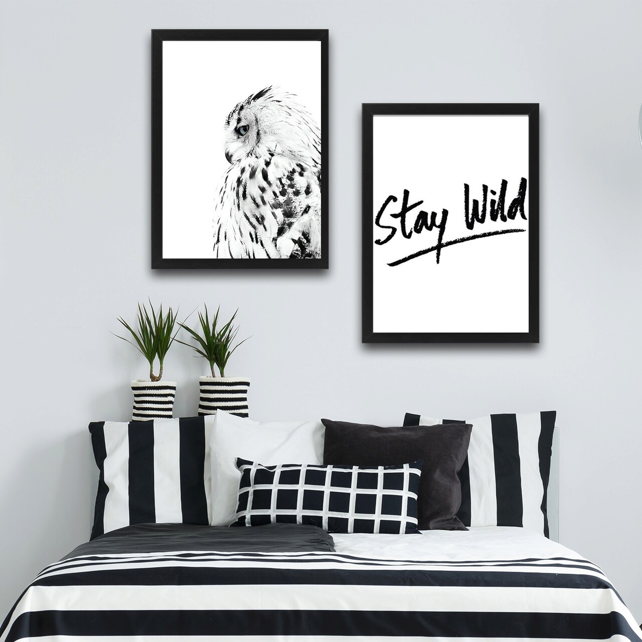 Set 2 tablouri decorative, Stay Wild Set 2, PAL, Hartie, Multicolor