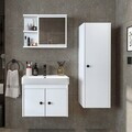 Set Dulap de Baie cu Chiuvetă și Oglindă (3 Piese), Hanah Home, 2866, PAL MELAMINAT, Alb