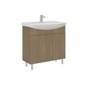 Dulap de baie cu chiuvetă, Hanah Home, Purus 80, Stejar Sonomo