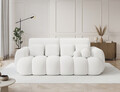 Canapea extensibila 3 locuri ELTAP, Cotonn, 256x119x105 cm, lemn/poliester, alb