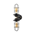Aplica de perete, Mahoni - 13207, Fulgor, 12 x 20 x 51 cm, 2 x E27, 40W, negru