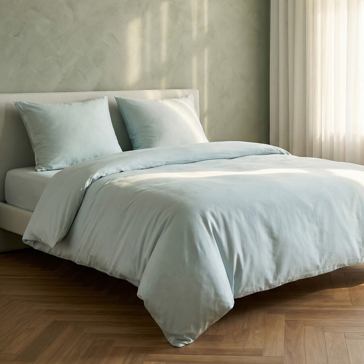 Lenjerie de pat pentru o persoana Avelia, Homla, 140x200 cm, 2 piese, bumbac/poliester/vascoza, verde fistic