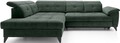 Coltar extensibil stanga 5 locuri ELTAP, LT-35RAQ, Inferne, 297x210x107 cm, lemn/poliester, verde inchis