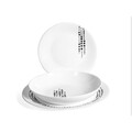 Serviciu de masa 18 piese, Chiaroscuro, Bormioli, opal, alb