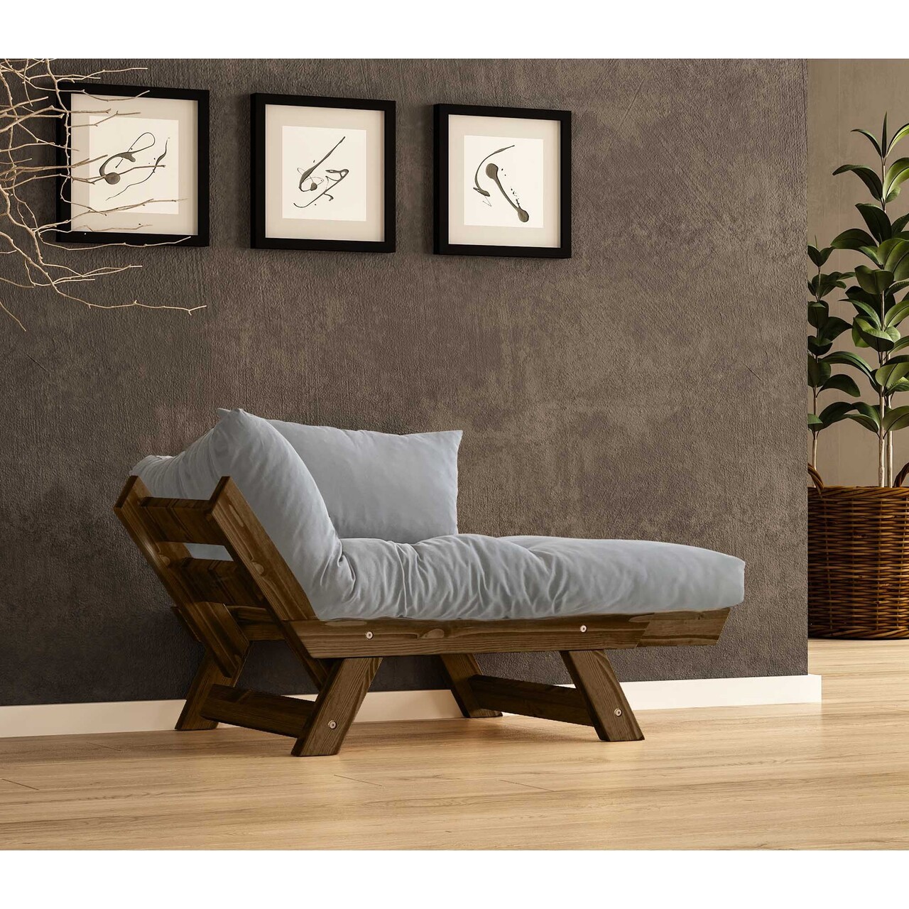 Fotoliu de gradina, Hanah Home, CPT8133-140, Nuc / Gri - view 2