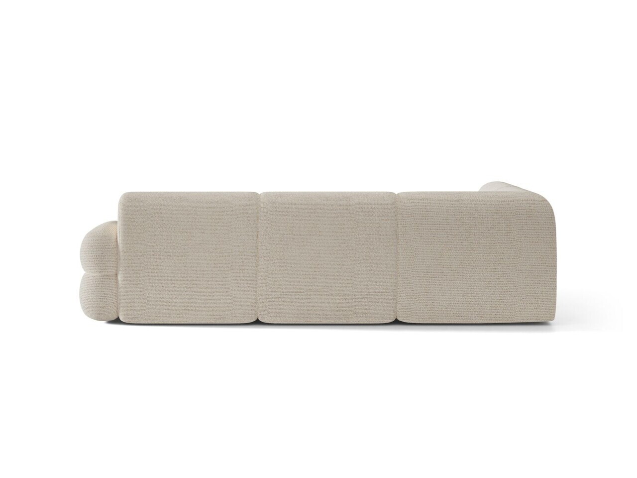 Coltar stanga 5 locuri, Neo, Micadoni Home, 295x210x83 cm, tesatura Chenille Silencio, bej deschis — imaginea 2