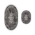 Set covorase de baie 2 piese, Alanur Home, 410616-O, Poliester, Gri