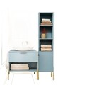 Dulap ingust pentru baie Navado, Homla, 40x28x160 cm, PAL/MDF, albastru