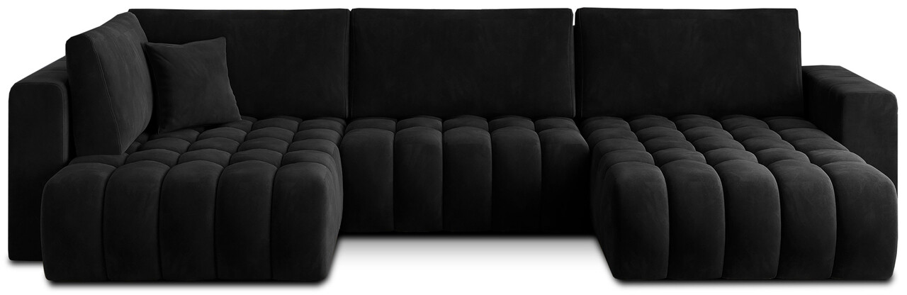 Coltar extensibil dreapta 6 locuri ELTAP, RT-10VE, Bonito, 350x175x92 cm, lemn/poliester, negru - 1 | YEO