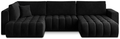 Coltar extensibil dreapta 6 locuri ELTAP, RT-10VE, Bonito, 350x175x92 cm, lemn/poliester, negru