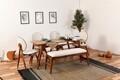 Set Masa si Scaune, Vow Chair, Touch (4S-1B), Lemn de carpen, Maro/Crem