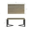 Masuta de cafea ELTAP, Gavino, 90x60x42 cm, otel/PAL, negru/gri