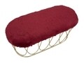 Bancheta Amelie Bordeaux, Mauro Ferretti, 91.5 x 40.5 x 46 cm, fier/poliester