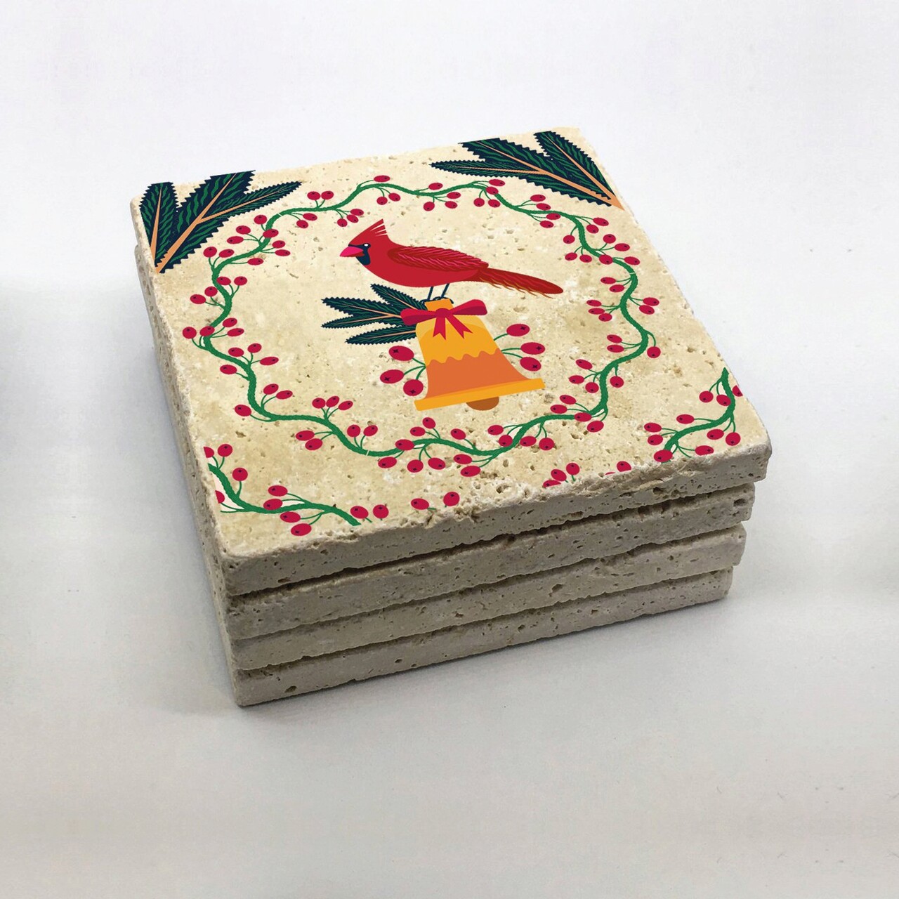 Set suporturi de pahare, Hermia, 366TYR1213, 10 x 10 x 1 cm, 4 piese, Multicolor - view 3