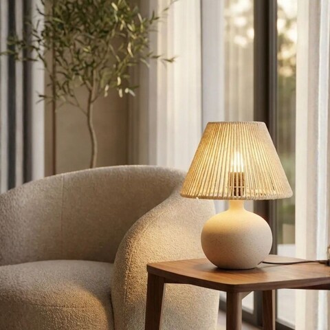 Lampa de masa, L'essentiel Maison, 780SGN4851, Crem