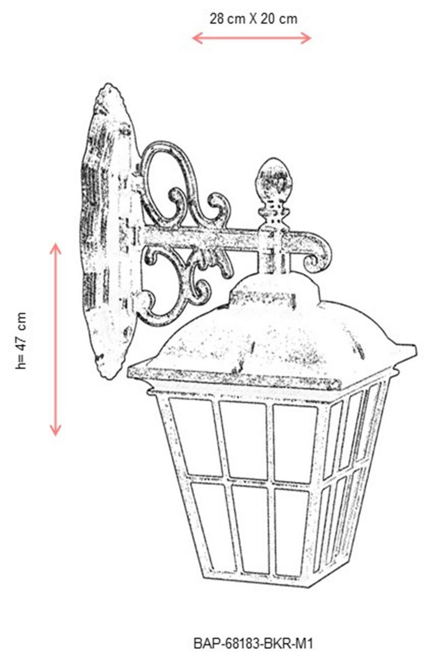 Lampa de exterior, Avonni, 685AVN1213, Plastic ABS, Maro
