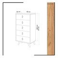 Comoda, Mod Design, Frenzu, 50 x 103 x 40 cm, pal melaminat, stejar/alb