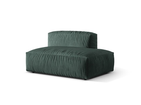 Modul dreapta pentru canapea, 2 locuri, Martina-120, Micadoni Home, 133x106x75 cm, catifea, albastru petrol