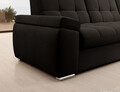 Coltar extensibil stanga 3 locuri ELTAP, LT-22NU, Sado, 272x192x95 cm, lemn/poliester, maro inchis