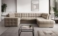 Coltar extensibil dreapta 5 locuri ELTAP, RT-18SO, Blewett, 299x198x82 cm, lemn/poliester, bej inchis