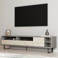 Comoda TV, Inarch, Luga, Gri / Travertin