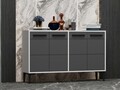 Consola, Odessa, Stria, 120x30x75 cm, PAL, Alb / Antracit