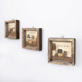 Set 3 tablouri decorative, UKZM004, MDF, Imprimat UV, Multicolor
