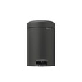 Cos de gunoi cu pedala, Brabantia, NewIcon Mineral Infinite Grey, 3 L, 23.5x16.8x26.4 cm, otel, gri