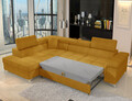 Coltar extensibil stanga 4 locuri ELTAP, ERI-32, Eridano, 275x202x88 cm, lemn/poliester, galben