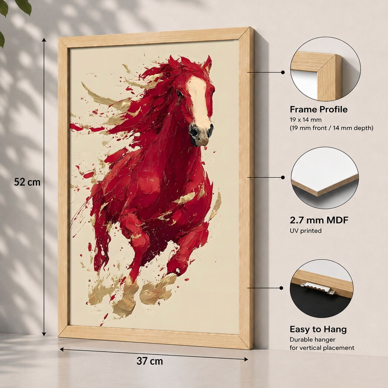 Tablou decorativ, 3752AACT-015, Fundal: 100% MDF (Grosime: 2,7 mm) Vopsire: Imprimare UV, Multicolor — imaginea 2