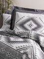 Lenjerie de pat pentru o persoana, Delos - Anthracite, Cotton Box, Bumbac Ranforce 