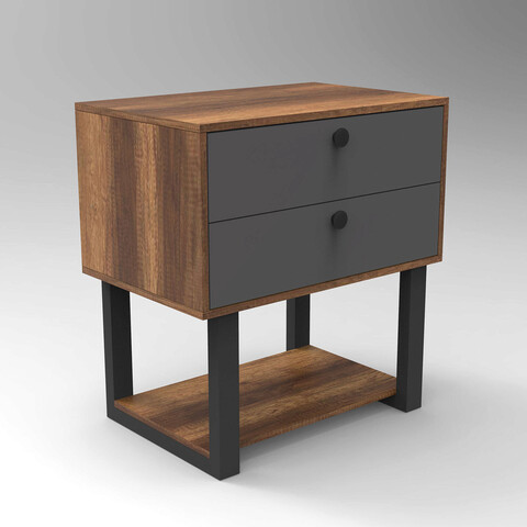 Dulapior, locelso, mn03, 80x85x52 cm, nuc / antracit