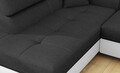 Coltar extensibil stanga 4 locuri, ELTAP, Anton, 272x203x85 cm, lemn/poliester, gri inchis/alb