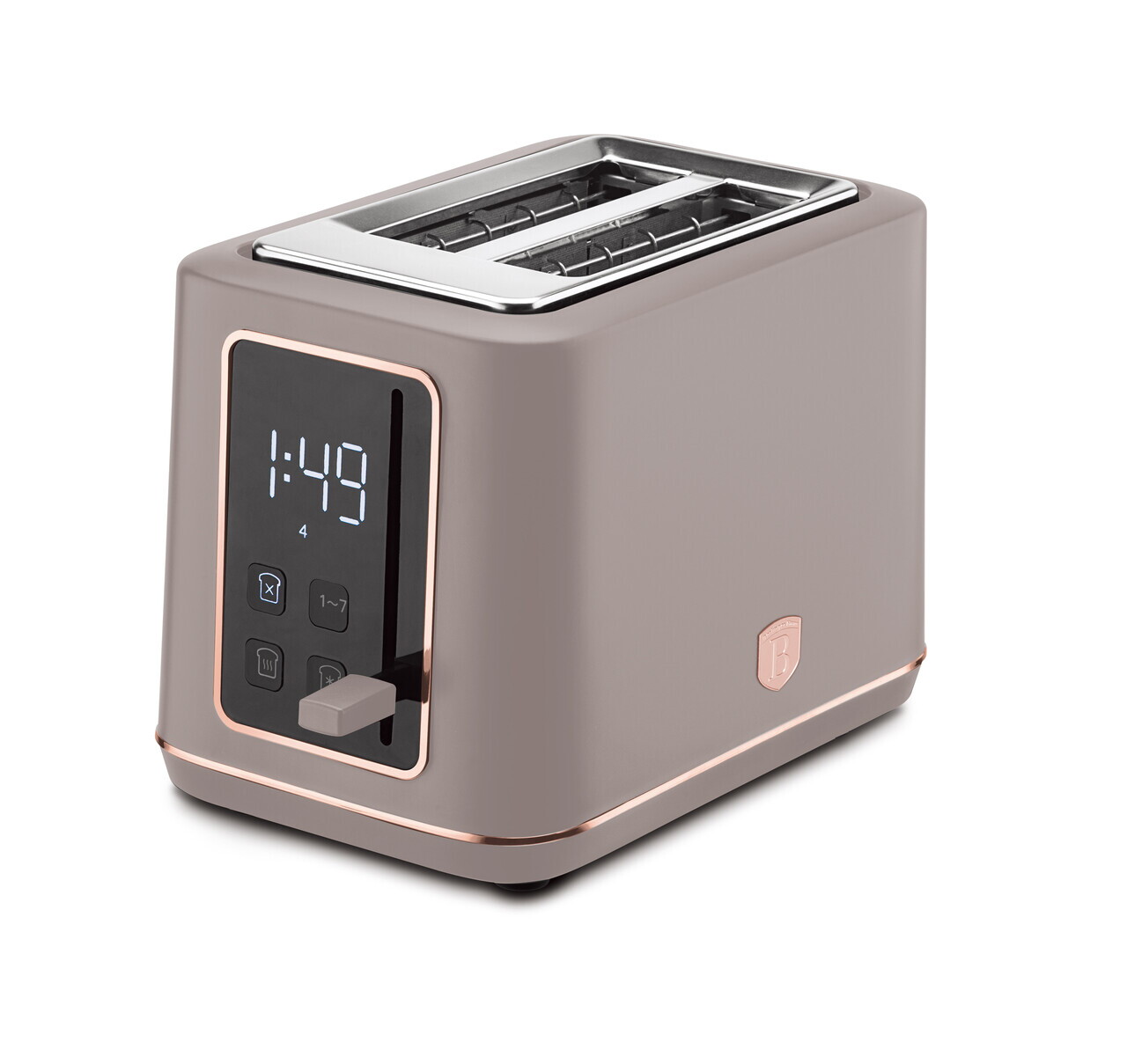 Prajitor de paine digital Berlinger Haus, Taupe, 27.8x16.6x19.1 cm, inox, taupe mat - imagine 2