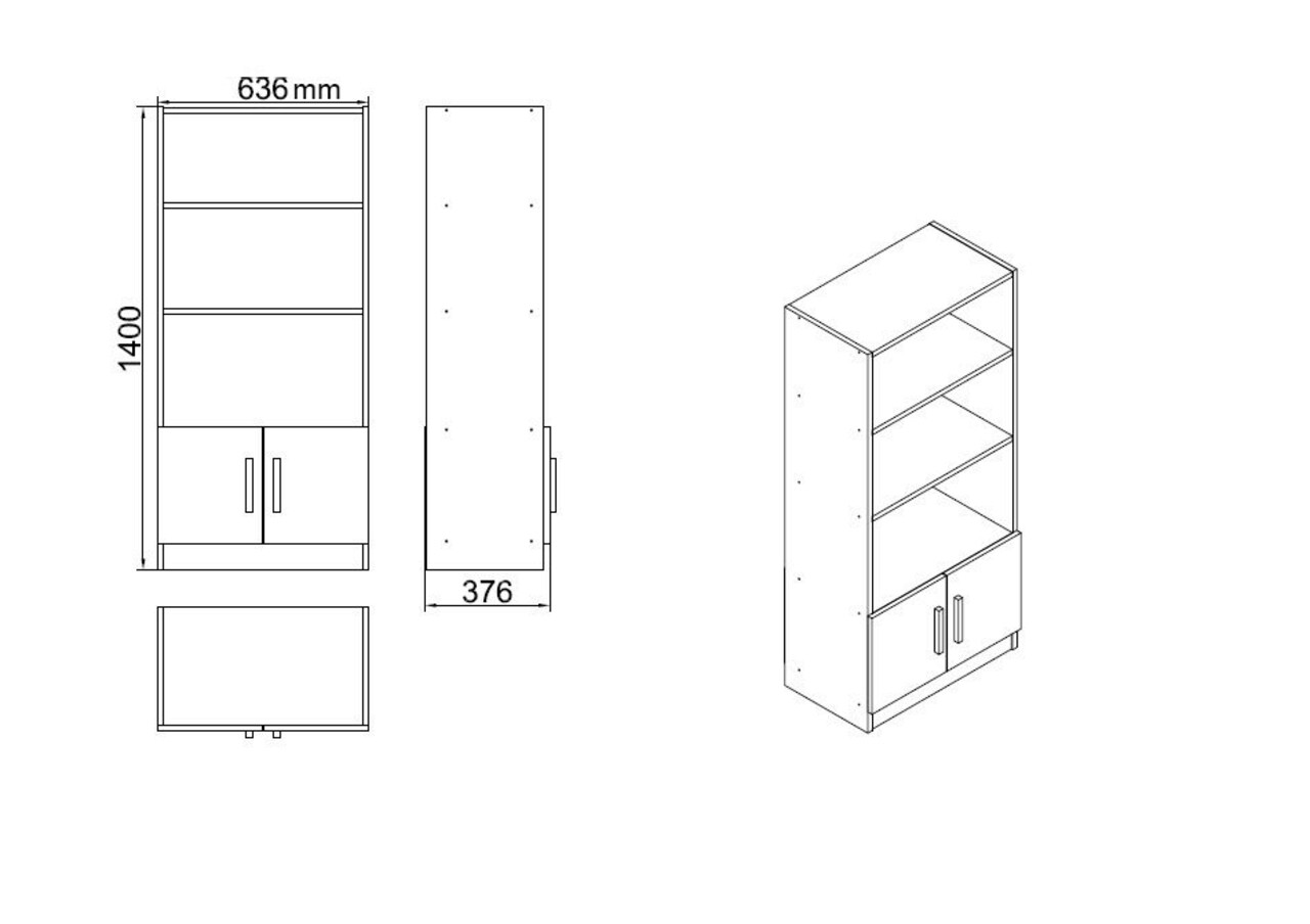 Set mobilier de birou, Locelso, VO14, Alb