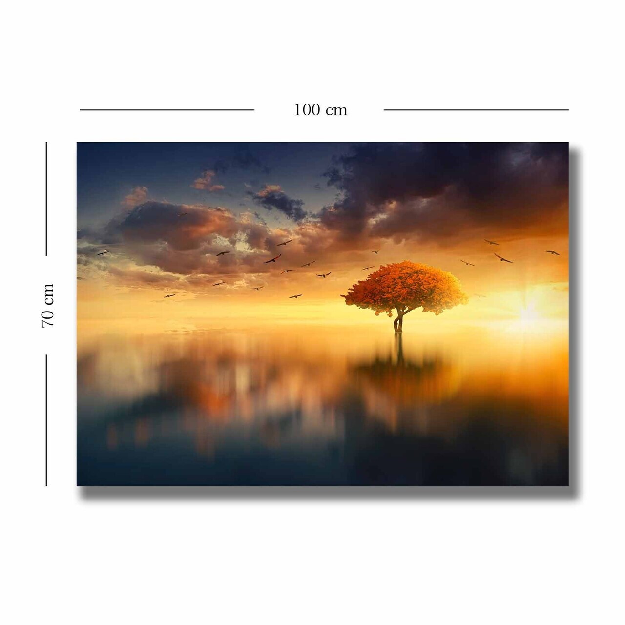 Tablou decorativ, 701002021C-049, PÂNZĂ DIN PIELE ÎNTOARSĂ, Lemn, Multicolor — imaginea 3