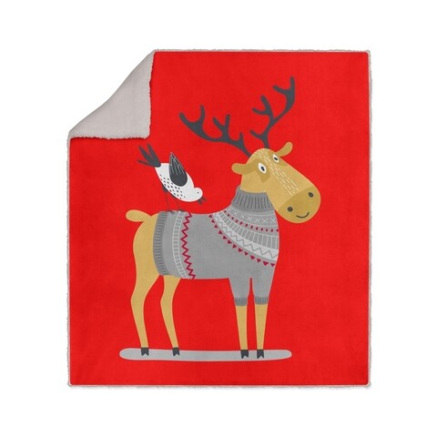 Patura Reindeer w sweater, Oyo Kids, 130×180 cm, poliester, multicolor mezoni.ro imagine noua 2022