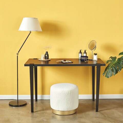 Masa de toaleta / machiaj, Logg, Elaea, 90x75x45 cm, Antracit / Negru 90x75x45 imagine 2022