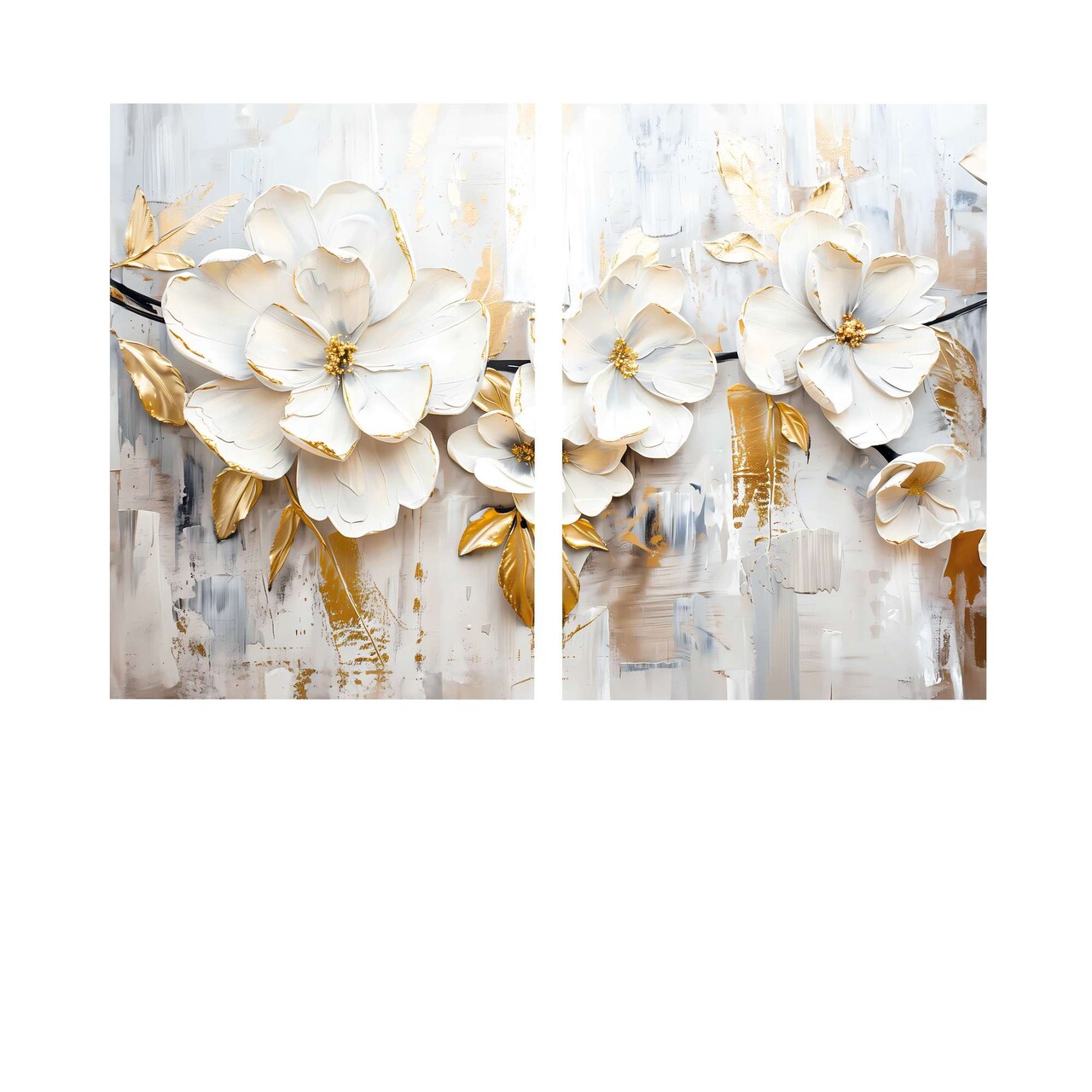 Set 2 tablouri decorative, DEV4, Lemn, Multicolor - view 2