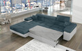 Coltar extensibil stanga 4 locuri ELTAP, Armd-68, Armando, 289x203x85 cm, lemn/poliester, albastru/alb