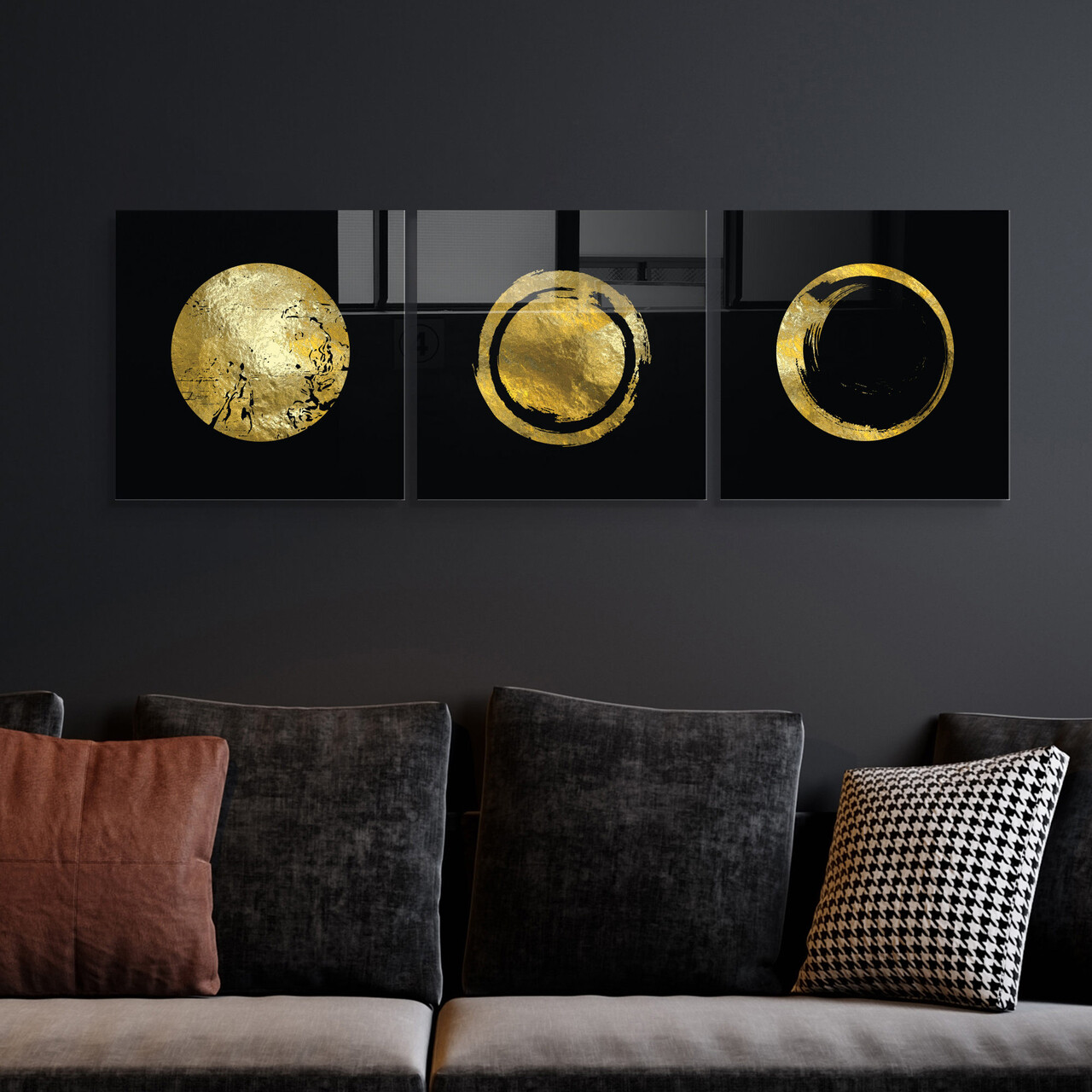 Set 3 tablouri decorative, 2045, 40 x 40 cm, 3 piese, Multicolor - view 2
