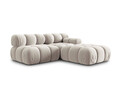 Canapea modulara 4 locuri cotiera stanga, Bellis-51, Micadoni Home, 282x94x70 cm, catifea, bej inchis