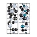 Decoratiune de perete, Camber, Metal, Latime: 32 cm / Inaltime: 92 cm / Adancime: 4 cm (2 bucati), Multicolor