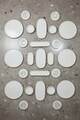 Set de mic dejun, Hermia, 208PEK1114, Portelan, Platou cu măsline: 25 cm (2 bucăți), Crem