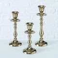 Set 3 suporturi pentru lumanari Vicco, Boltze, 15-23 cm, aluminiu