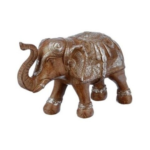 Decoratiune Elefant, 137426, 15.5 x 23.5 cm, polirasina, maro