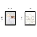 Set 2 tablouri decorative, Gold 2 Set, PAL, Hartie, Multicolor