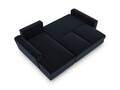Coltar extensibil stanga 4 locuri, Moghan, Micadoni Home, GL, 241x145x88 cm, catifea, albastru inchis