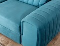 Coltar extensibil stanga 4 locuri, ELTAP, Lau-21, Laurence, 278x205x92 cm, lemn/poliester, turcoaz