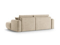 Coltar extensibil dreapta 5 locuri, modular, cu lada depozitare, Ella, Micadoni Home, 271x174x94 cm, catifea, bej deschis